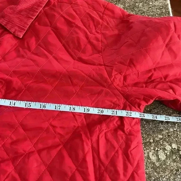 Cherokee Barn Jacket Red Quilted Corduroy Lightweight Chore Coat Womens Sz XL - Picture 8 of 12